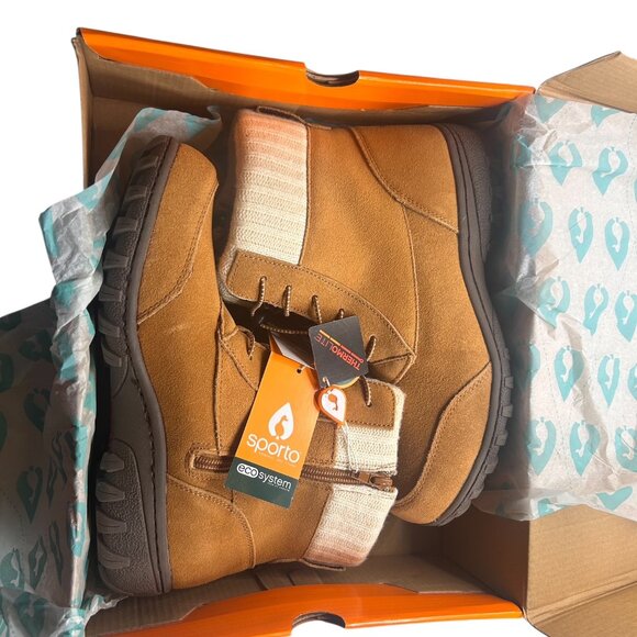 NIB Sporto Tan Suede Thermolite Water-Resistant Hiking Boots | Women’s 10 - Picture 6 of 6